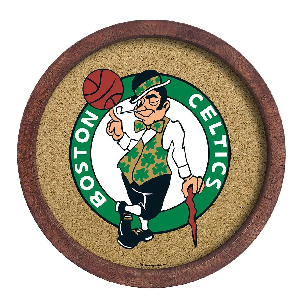 Boston Celtics: "Faux" Barrel Framed Cork Board