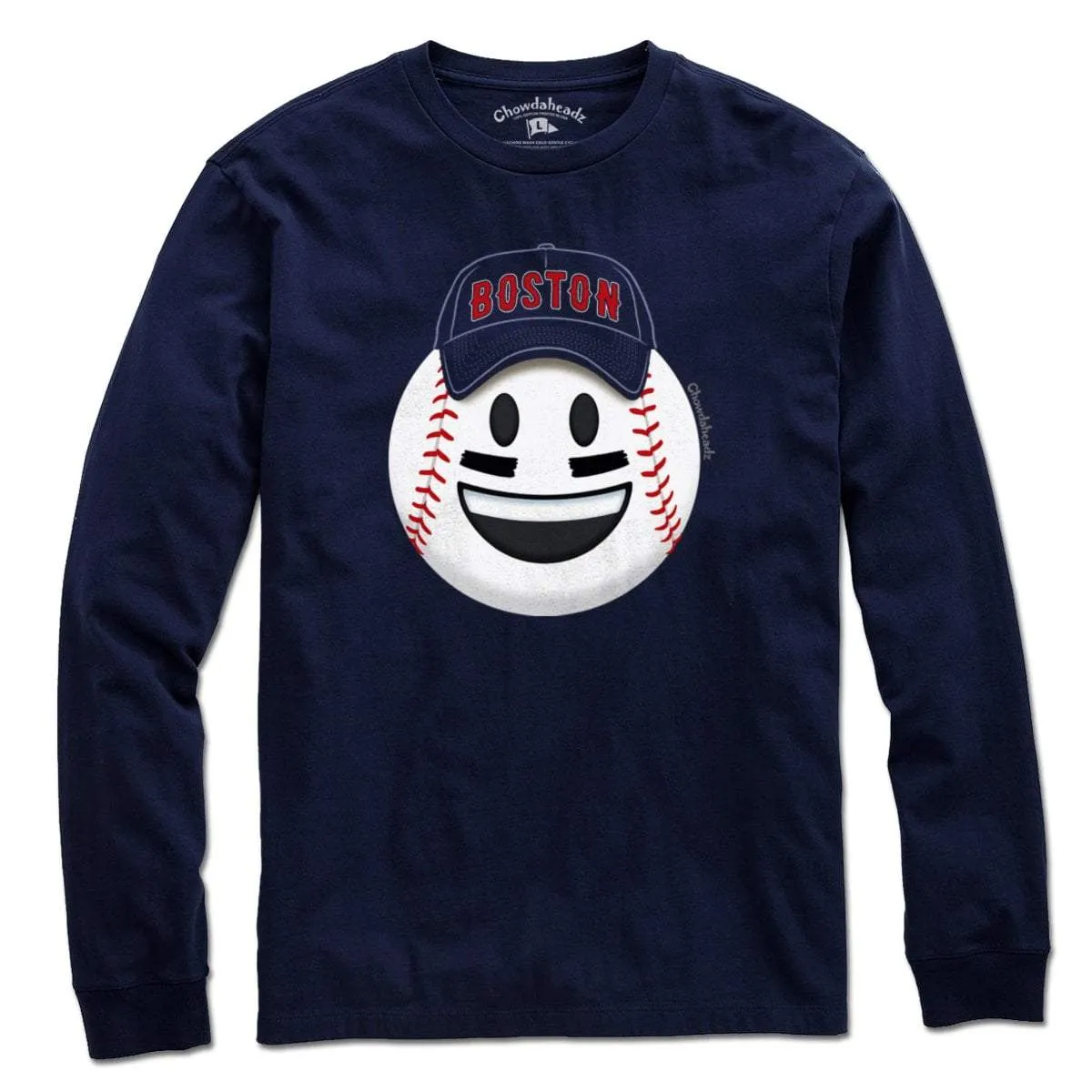 Boston Smiley Baseball Face T-Shirt