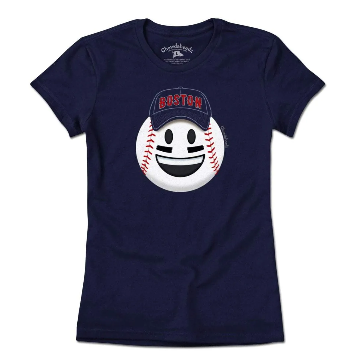 Boston Smiley Baseball Face T-Shirt