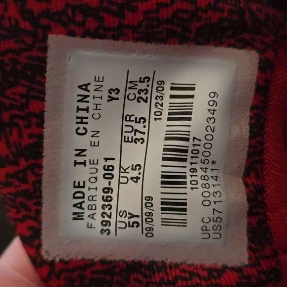 Boys Air Jordan 2010 'Black Varsity Red Basketball Shoes 5Y