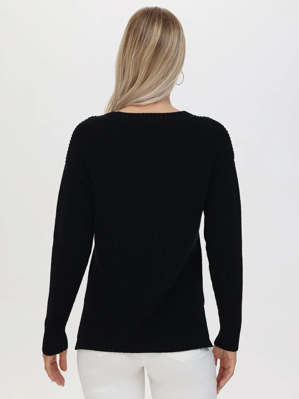 Brooklyn: Crewneck Shaker Stitch Sweater