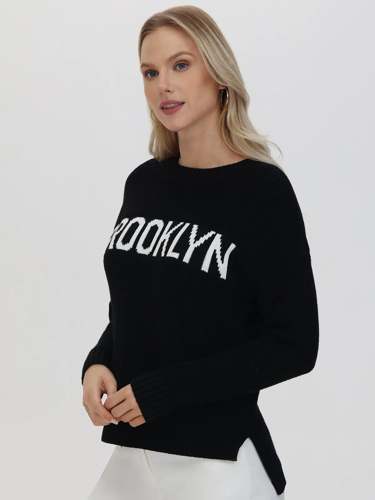 Brooklyn: Crewneck Shaker Stitch Sweater