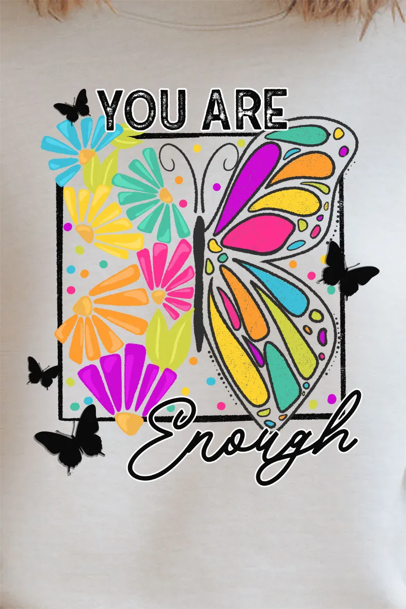Butterfly You Are Enough Unisex NuBlend Crew Sweatshirt