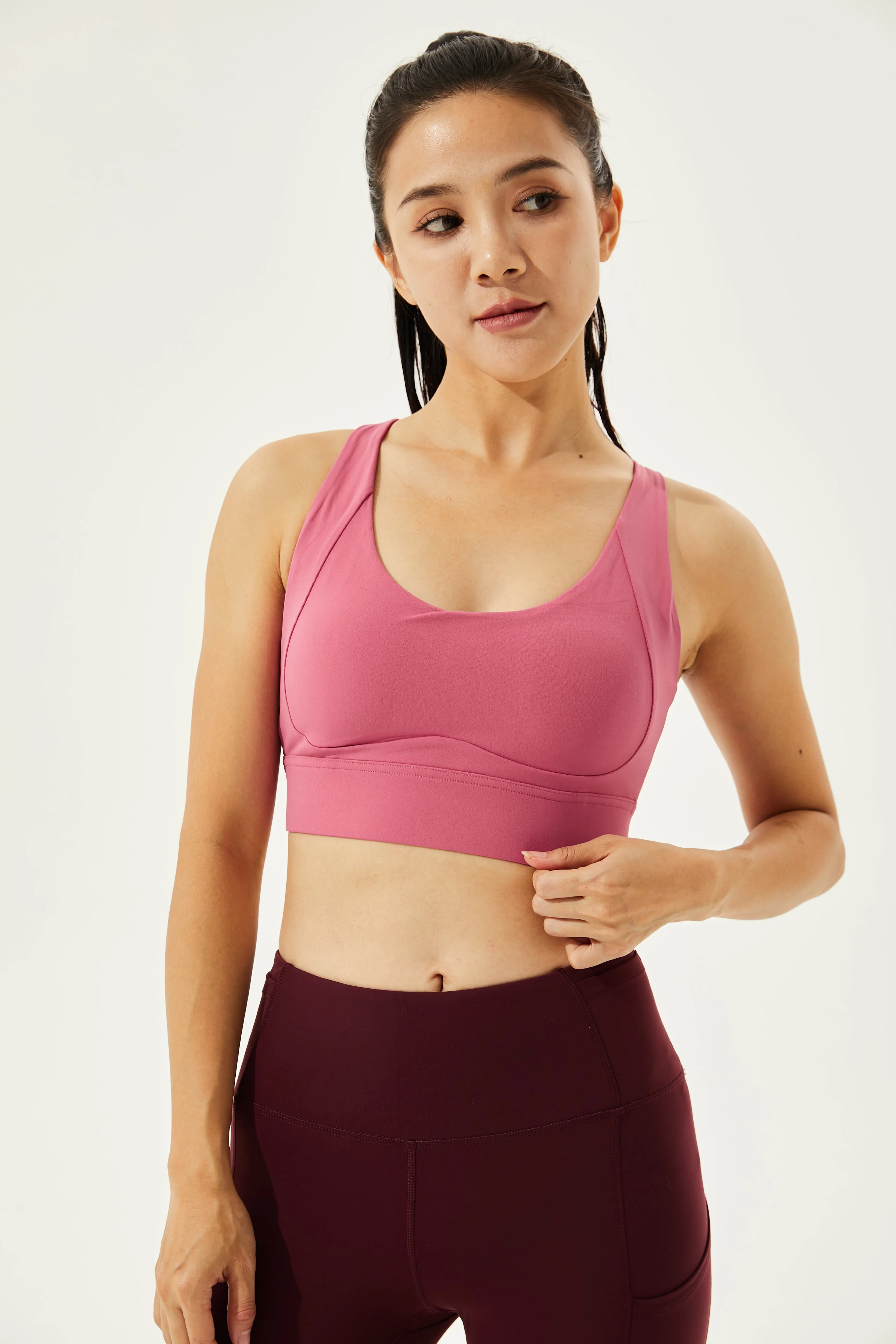 Buy 1, Get 1 Free - High Impact Buttery Soft Winsome Sports Bra With Clasps
