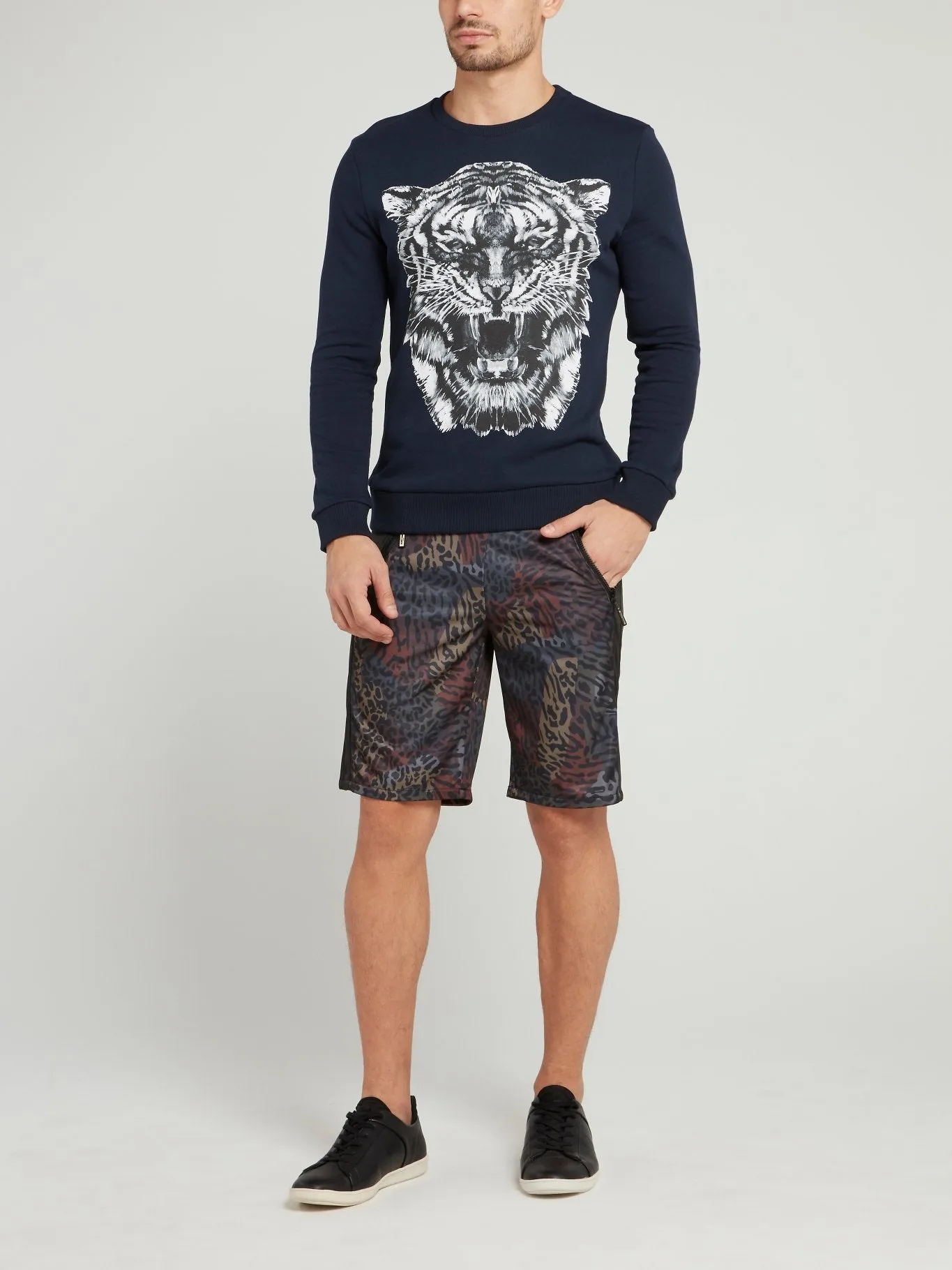 Camo Leopard Print Shorts