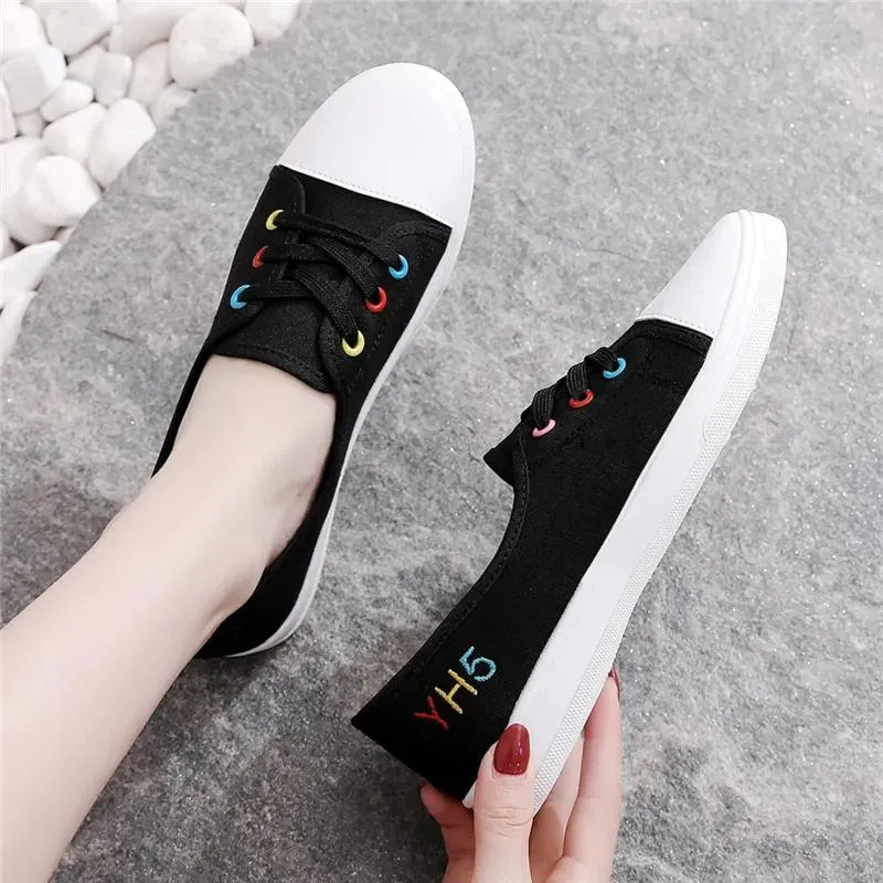 Canvas Shoes Women's Shoes Korean Version of The Spring and Summer Student Small White Board Shoes Thin Trend Women's Shoes