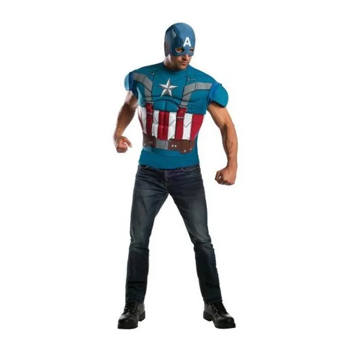 Captain America Retro Costume Top Size Std