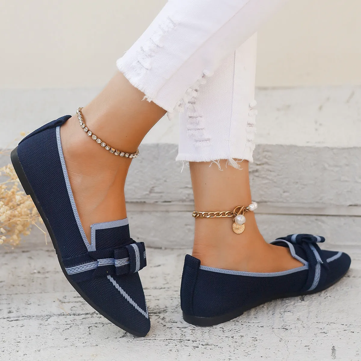 Casual Bowknot Element Shoes