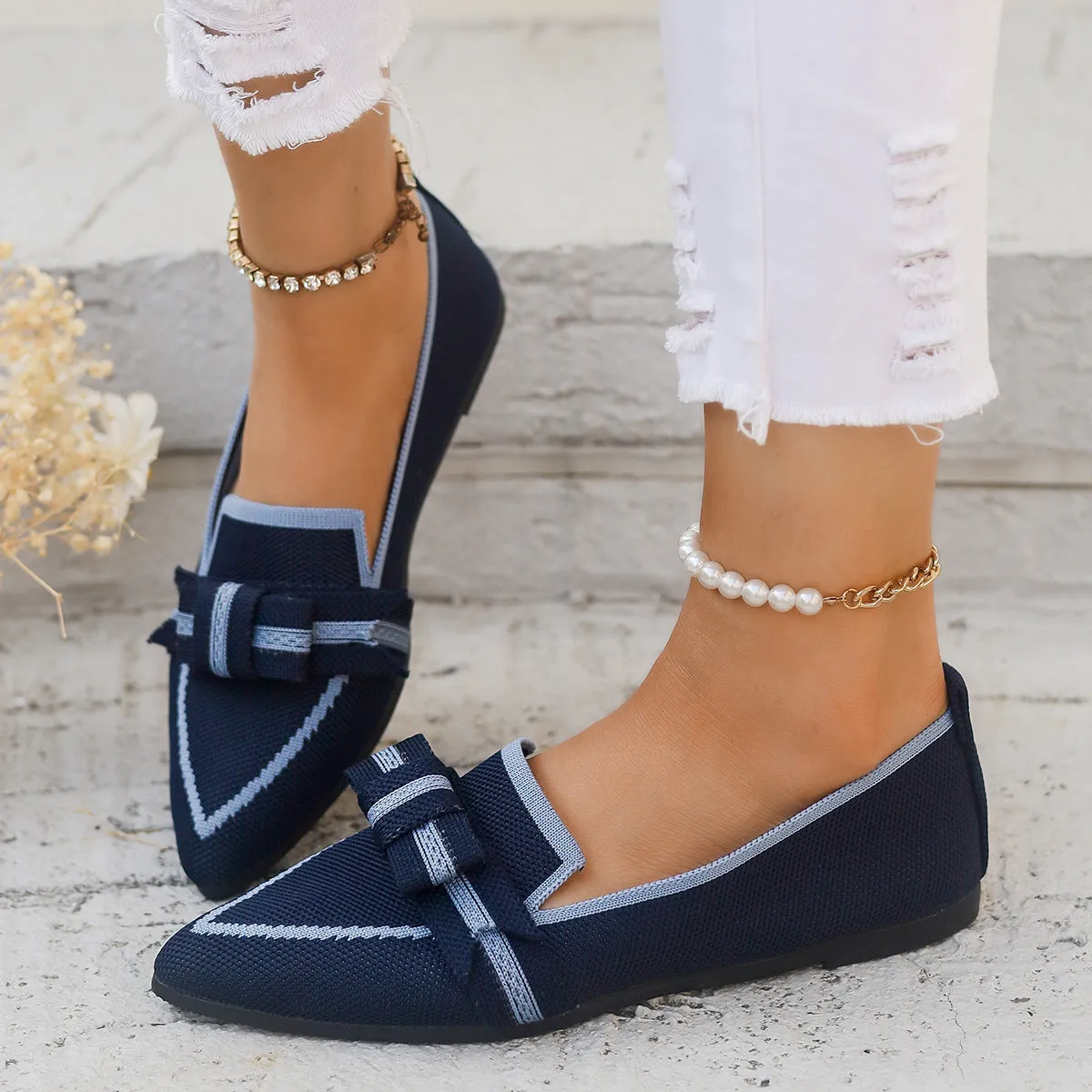 Casual Bowknot Element Shoes