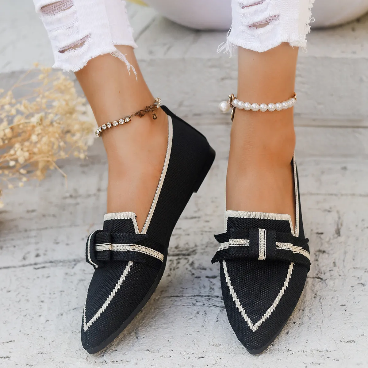 Casual Bowknot Element Shoes