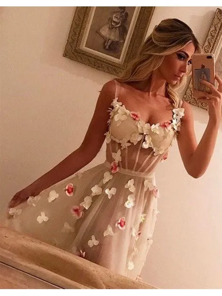 Charming Most Popular Affordable Long Prom Dress with Flowers, BGP078