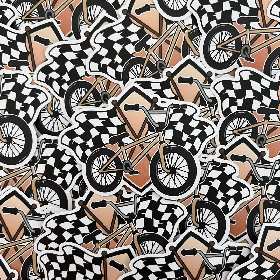Checker BMX Sticker