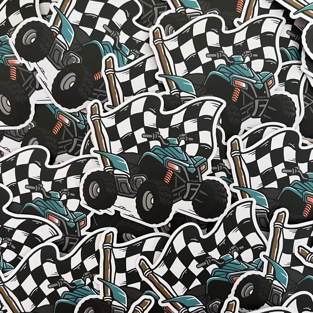 Checker Quad Sticker