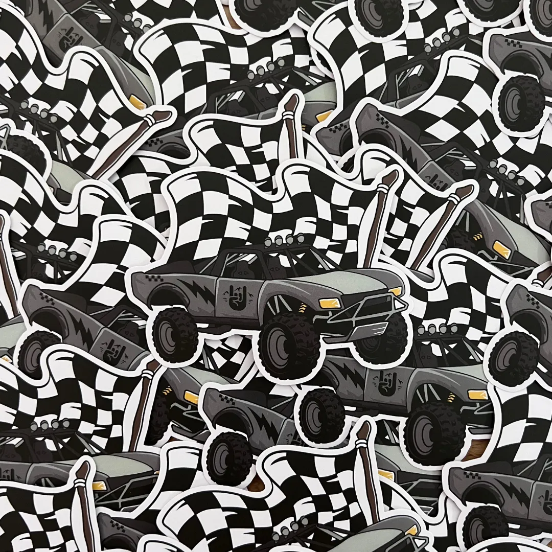 Checker Trophy Truck Sticker