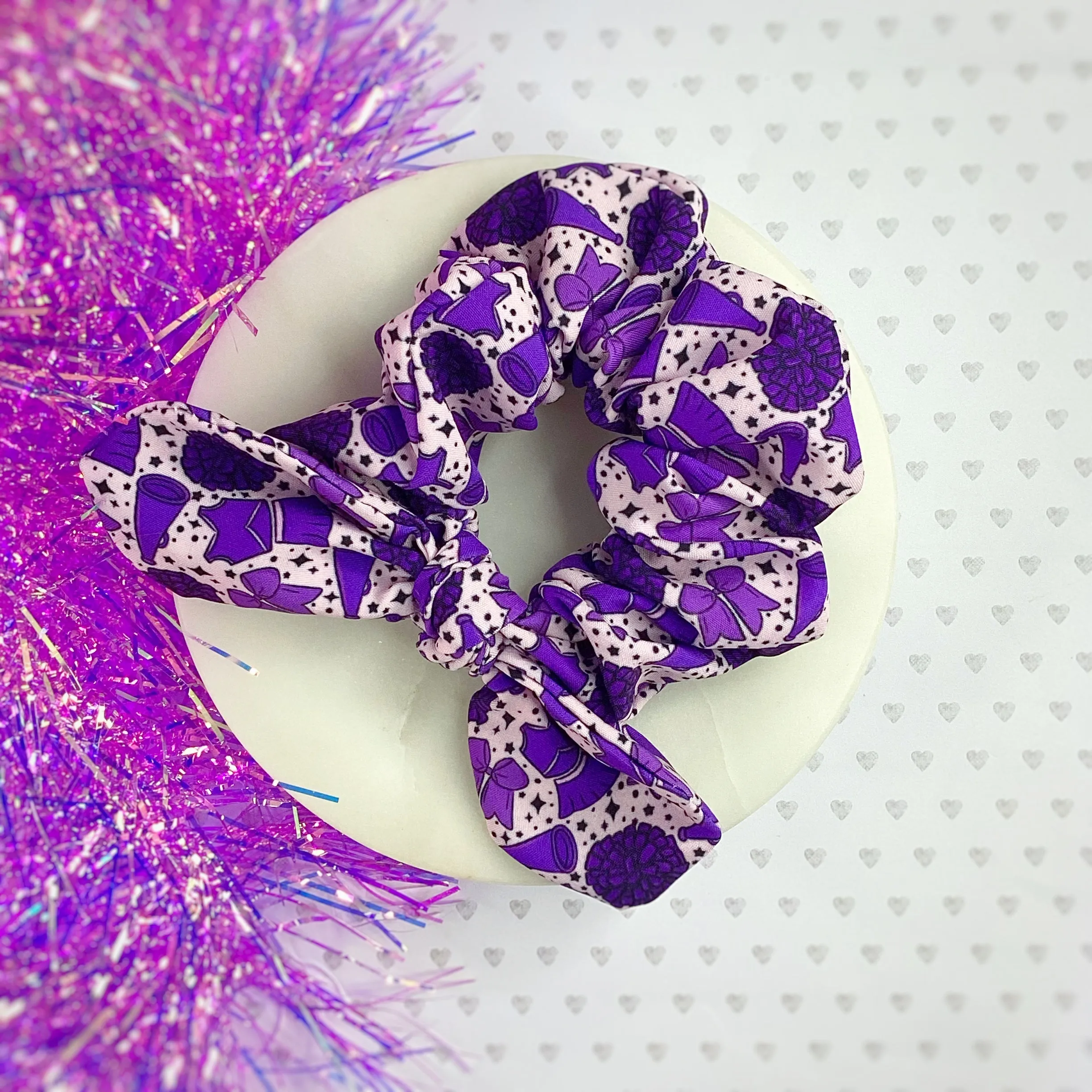 Cheer Girl Bow Strip and Scrunchie Collection