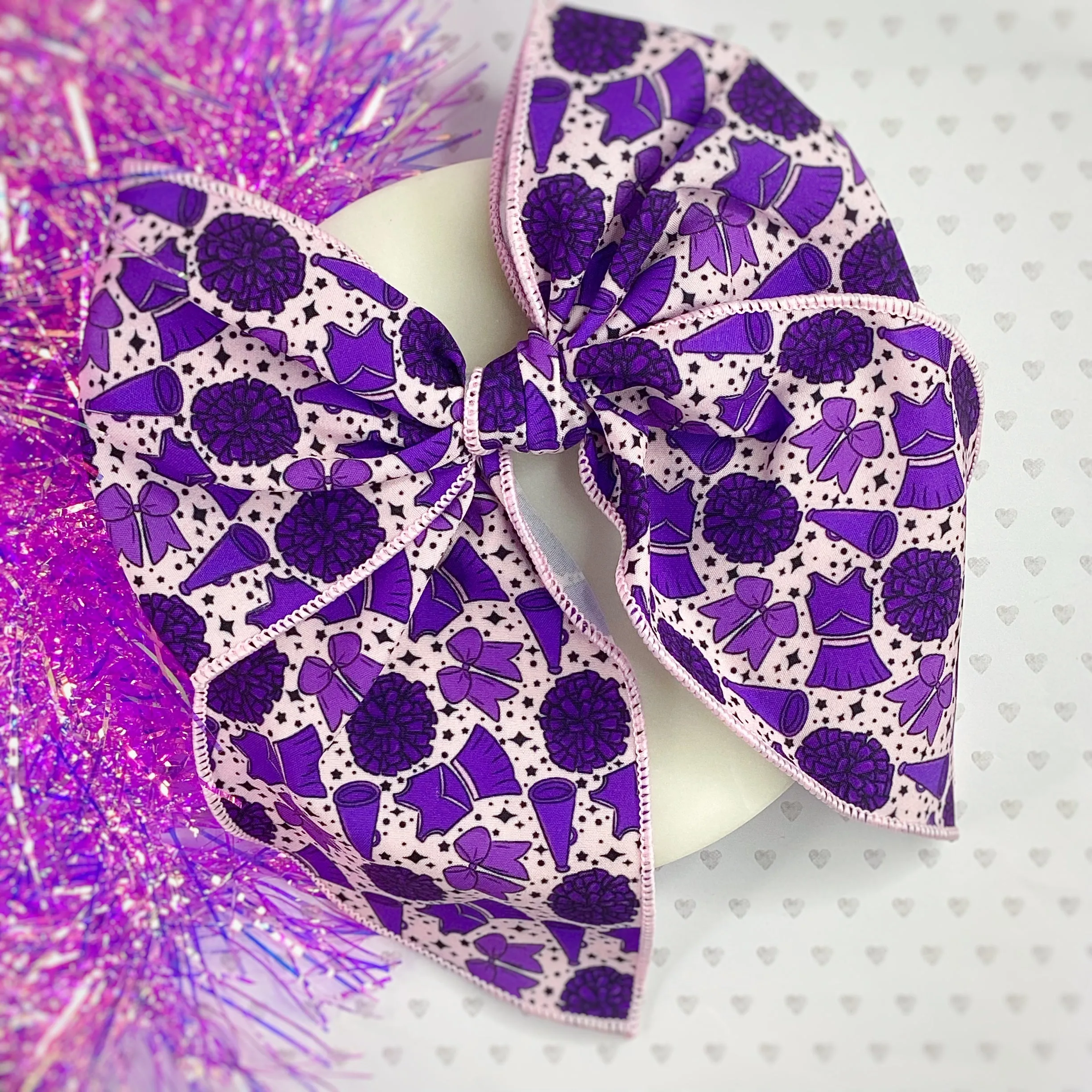 Cheer Girl Bow Strip and Scrunchie Collection