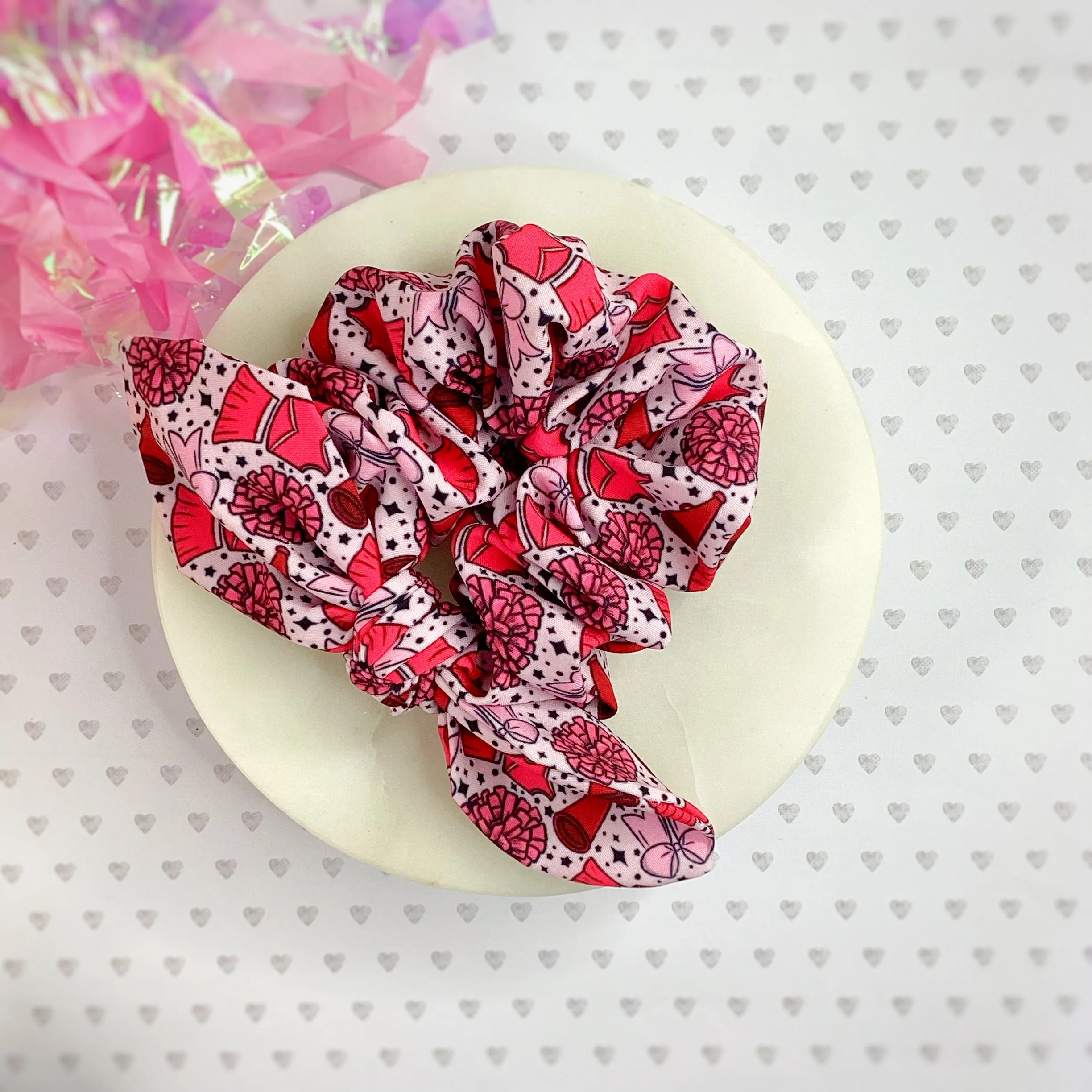 Cheer Girl Bow Strip and Scrunchie Collection