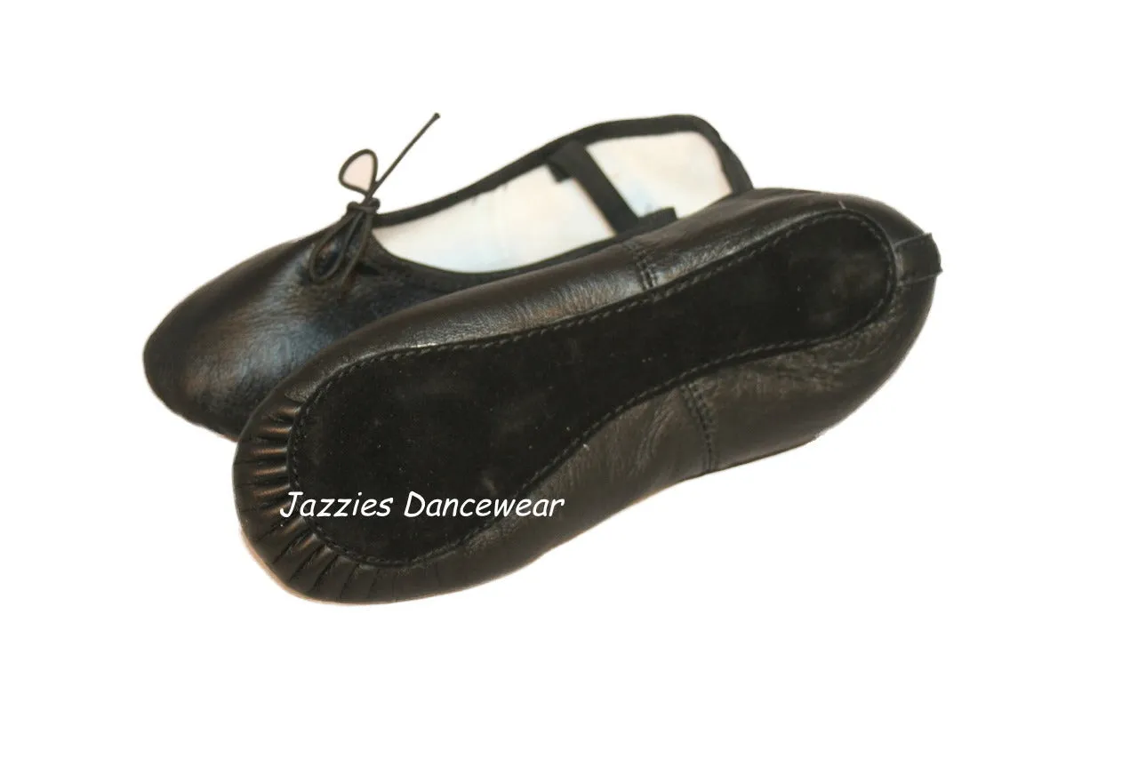 Child Full Sole Ballet Shoes Flesh (Salmon) or Black