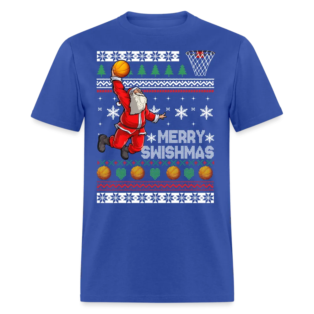 Christmas - Santa Playing Basketball - Family Shirts Men, Woman Christmas T Shirts