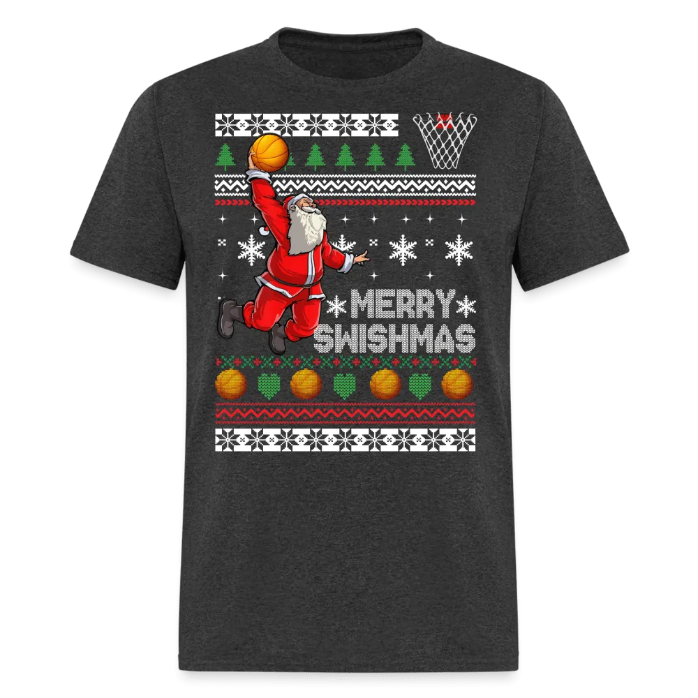 Christmas - Santa Playing Basketball - Family Shirts Men, Woman Christmas T Shirts