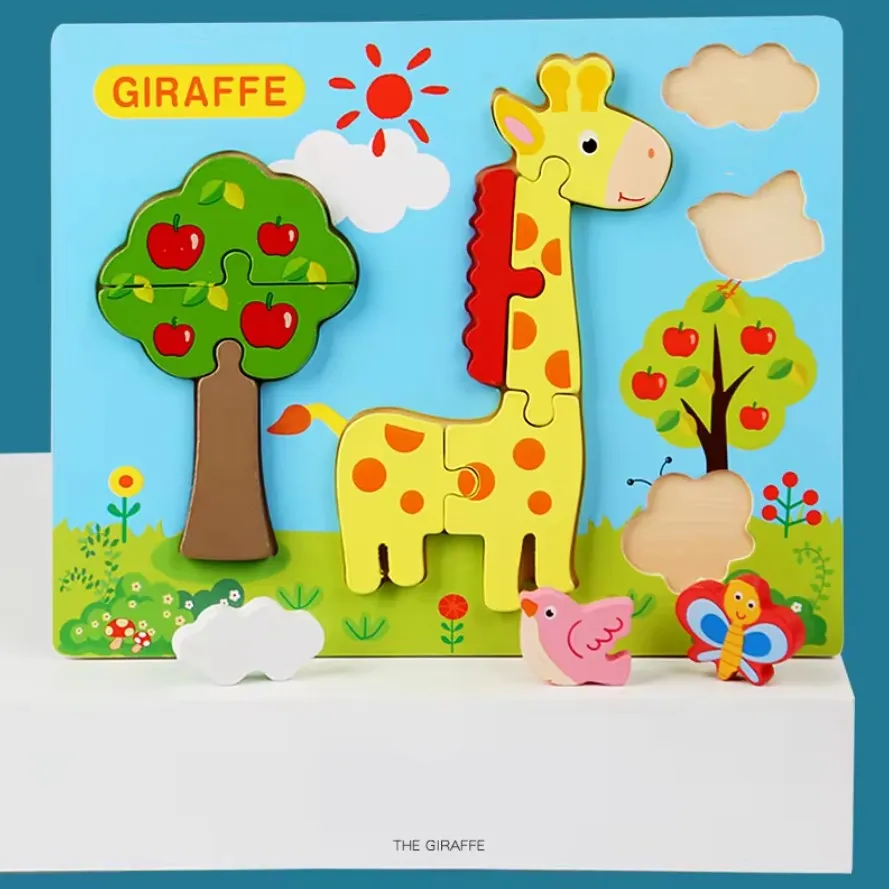 Chunky Wooden Puzzles For Toddlers