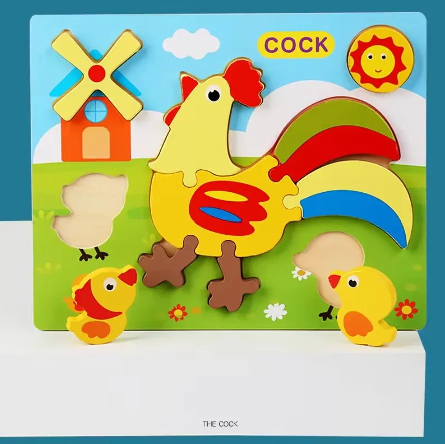Chunky Wooden Puzzles For Toddlers
