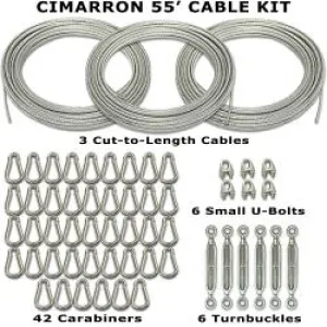 CIMARRON SPORTS- BATTING CAGE CABLE KIT (55 COUNT)