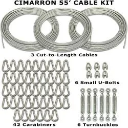CIMARRON SPORTS- BATTING CAGE CABLE KIT (55 COUNT)