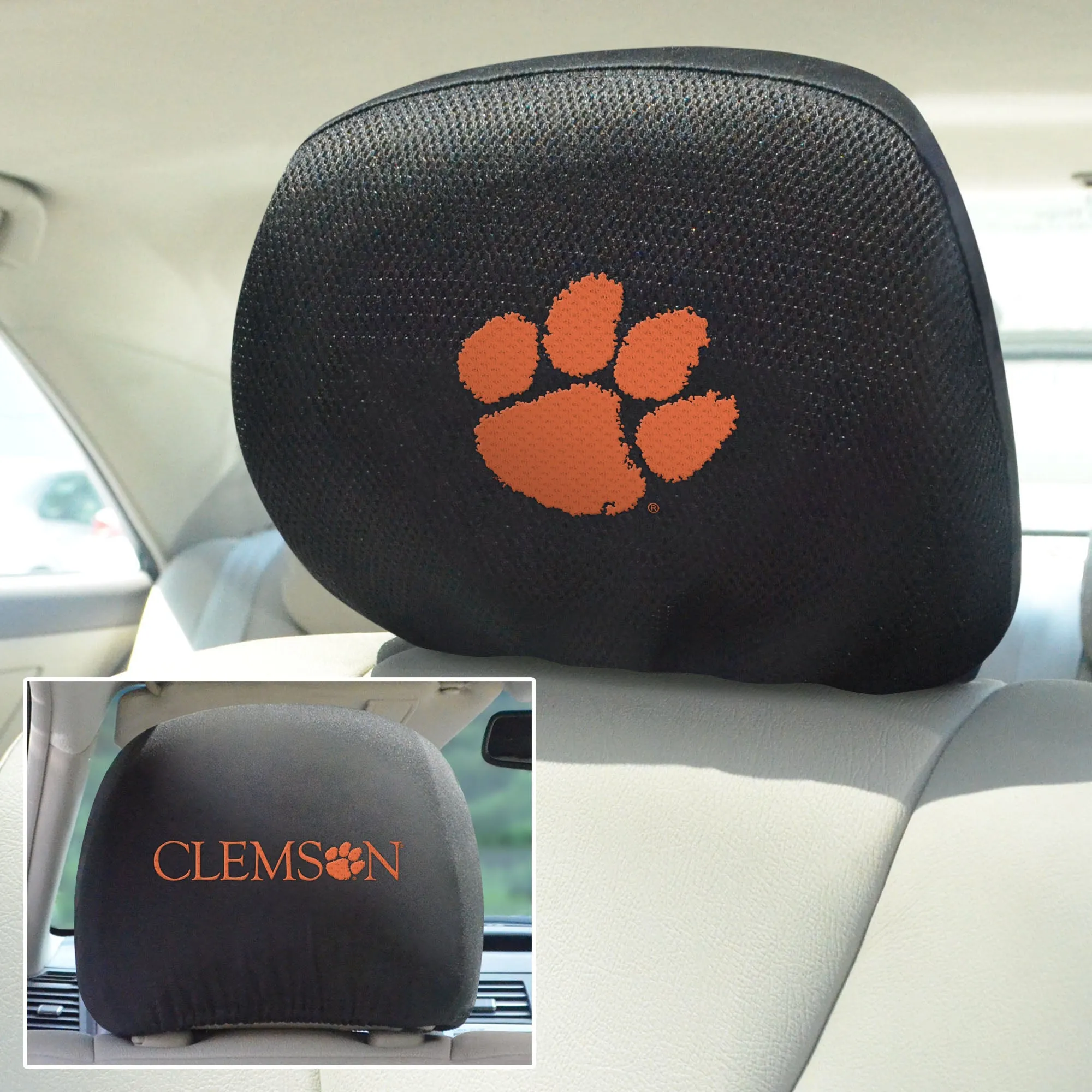 Clemson University Head Rest Cover
