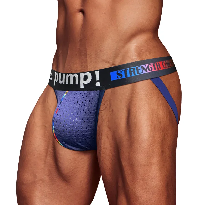 CLUB JOX PUMP PRIDE MP294 BLUE JOCKSTRAP