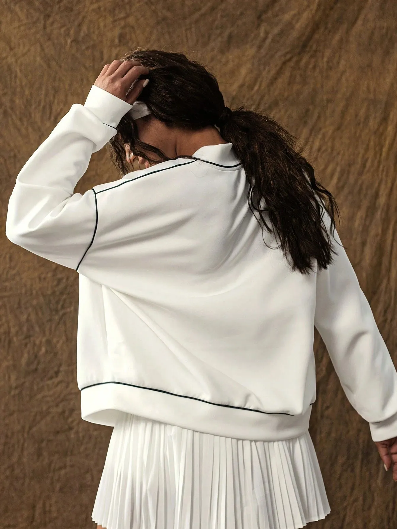Cold-Weather Sport Jacket for Women | Zip-Up Baseball Collar Coat