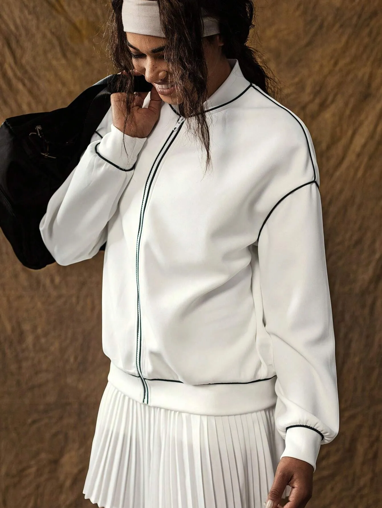 Cold-Weather Sport Jacket for Women | Zip-Up Baseball Collar Coat