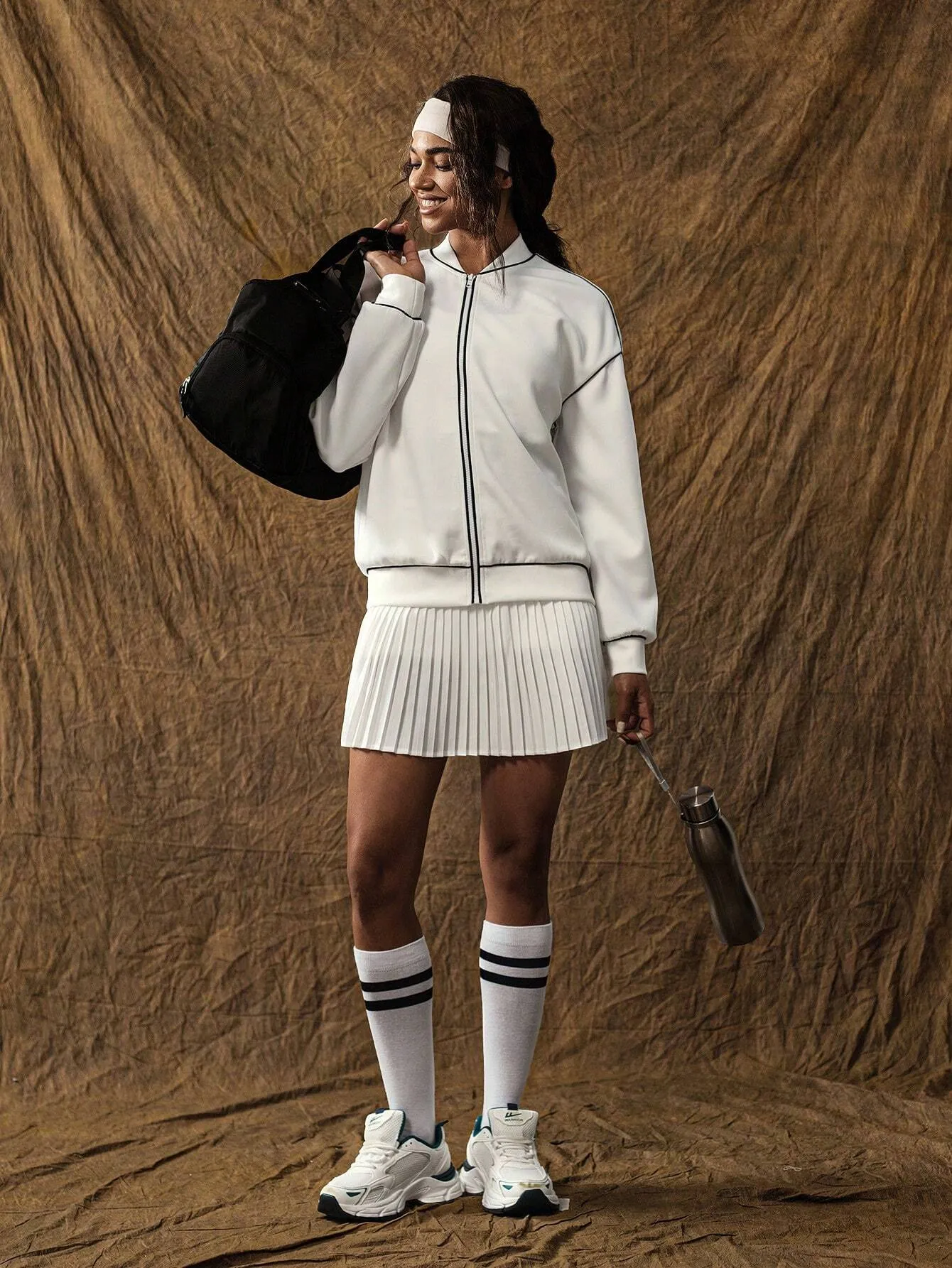 Cold-Weather Sport Jacket for Women | Zip-Up Baseball Collar Coat