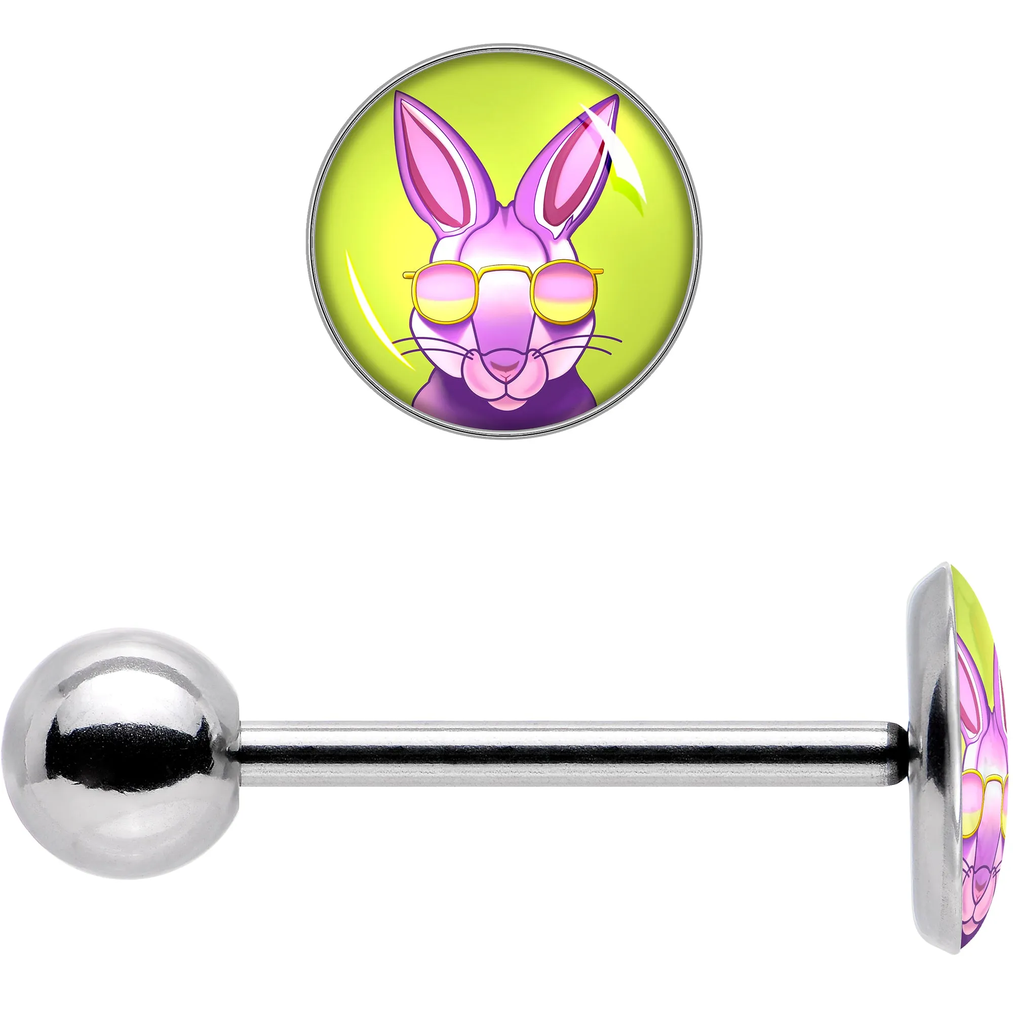 Cool Shades Bunny Barbell Tongue Ring