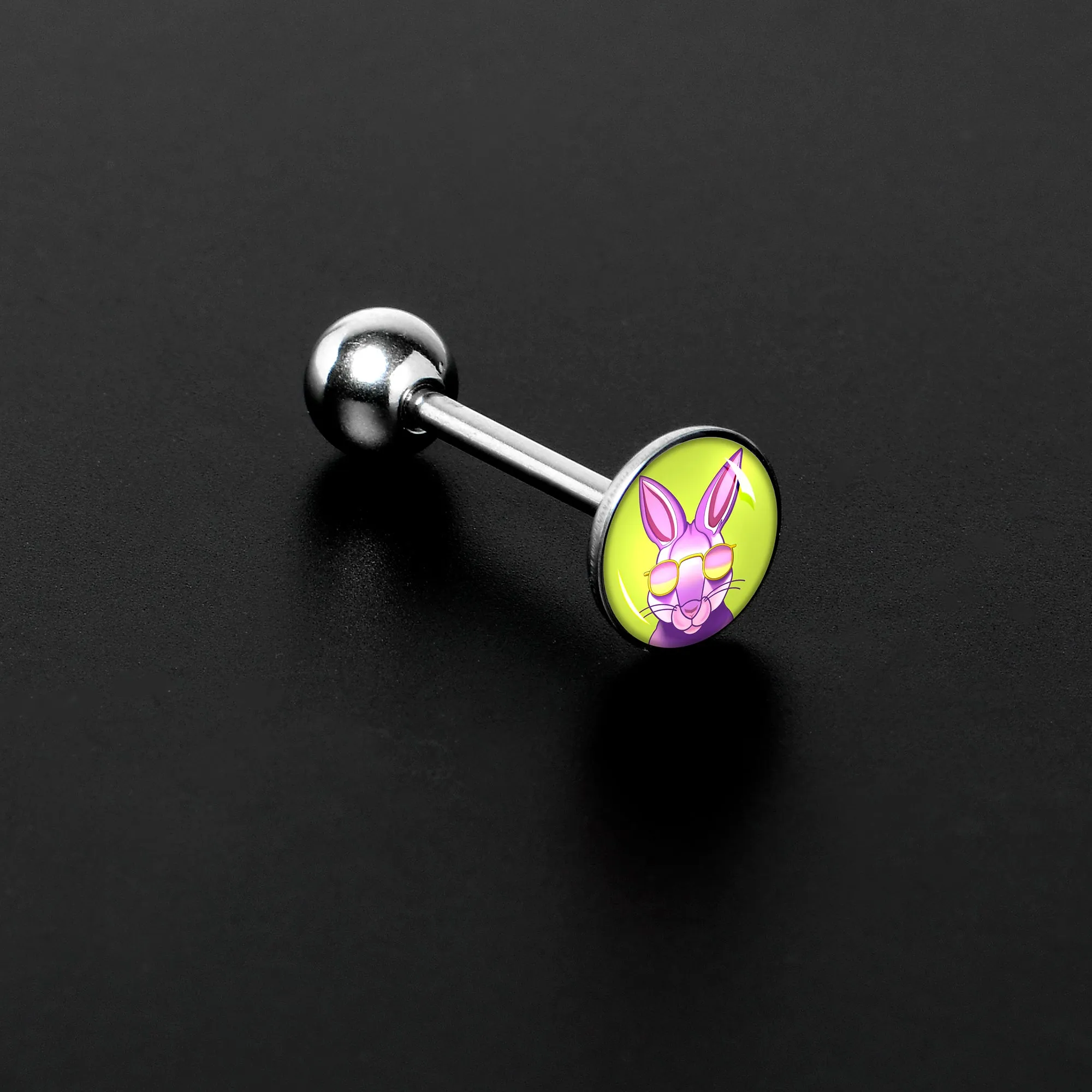 Cool Shades Bunny Barbell Tongue Ring