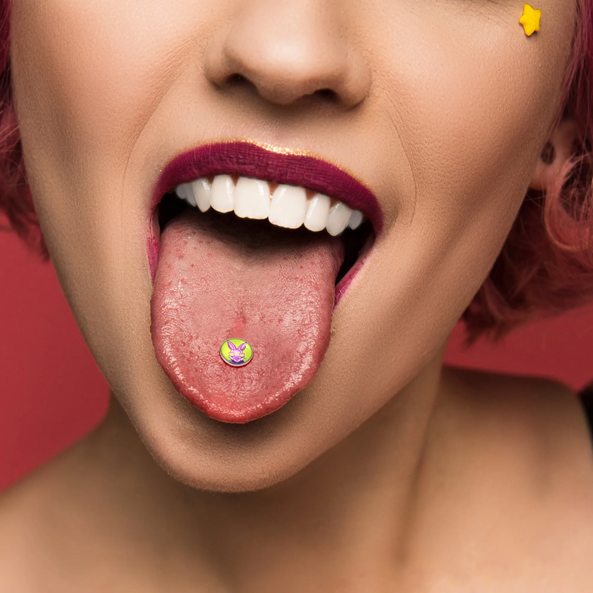 Cool Shades Bunny Barbell Tongue Ring