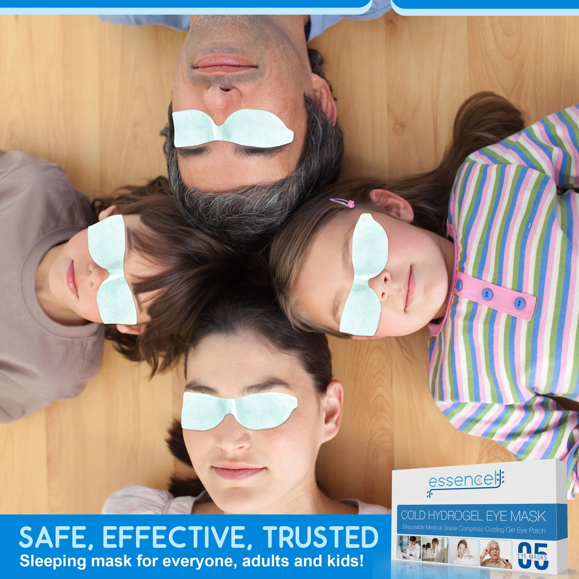 Cooling Gel Hydrating Eye Mask-Cold Eye Compress Pads for Puffy Eyes and Dry Eye Treatment , Sleep Eye Therapy Patch for Dark Circles, Headaches, Migraine, Allergy, Stress Relief