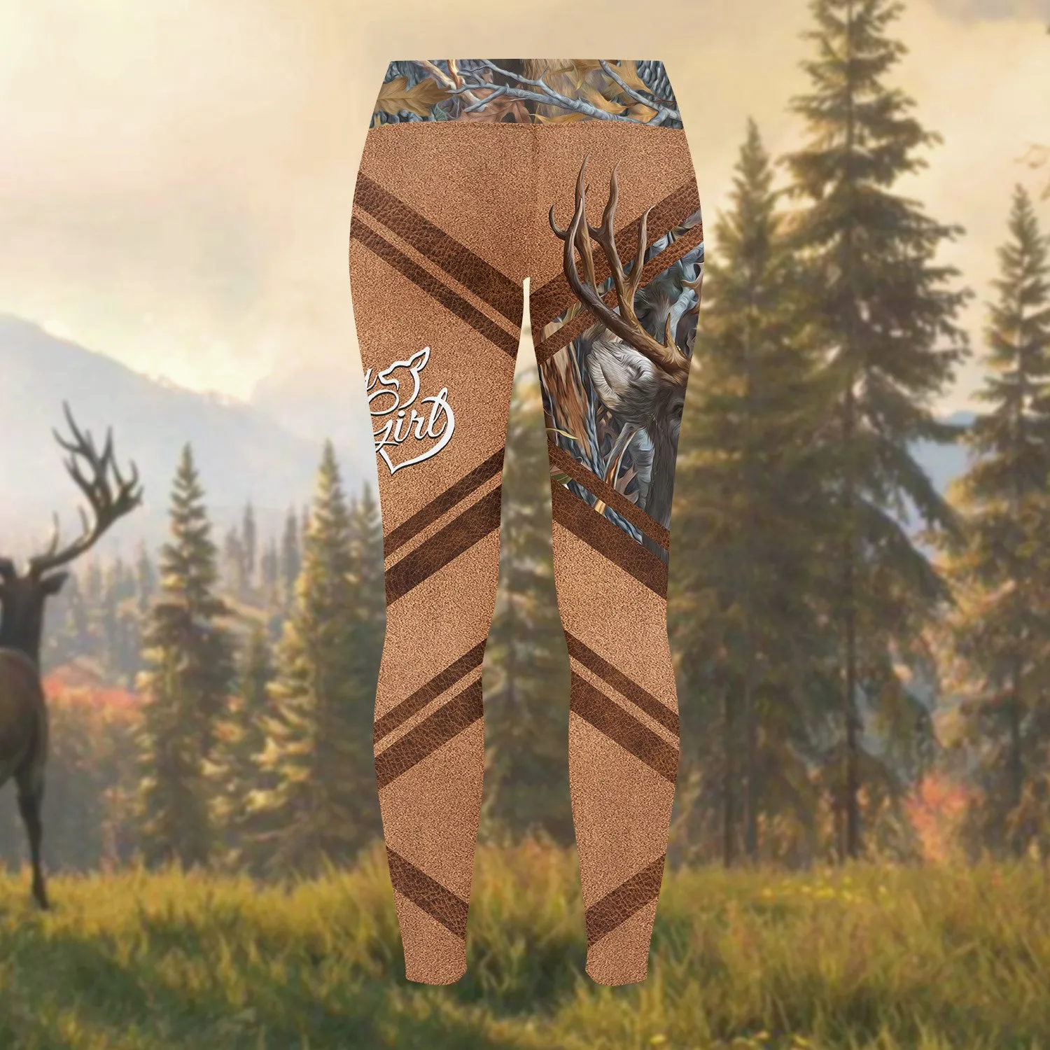 Country Girl Legging Pink Hunting Pattern 3D Legging 02