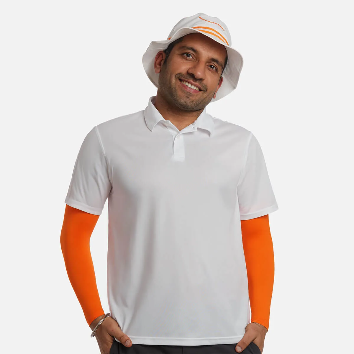 Crazy Orange Arm Sleeves - Adult