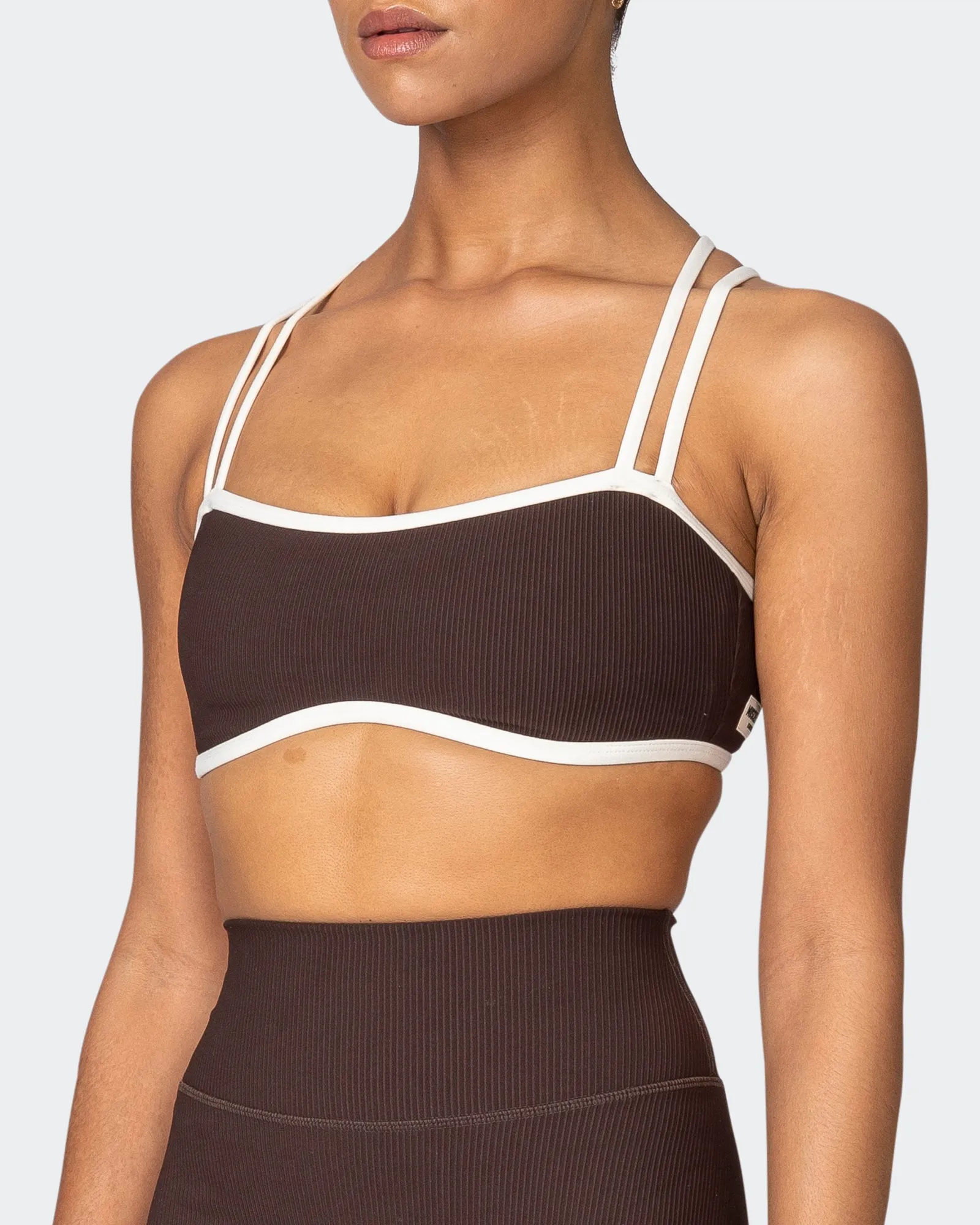 Curves Rib Bralette - Cocoa