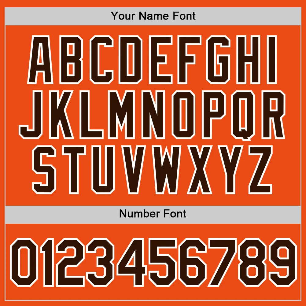 Custom Orange Brown-White Performance T-Shirt