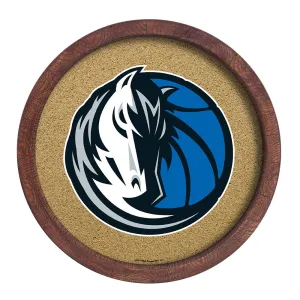Dallas Mavericks: "Faux" Barrel Framed Cork Board