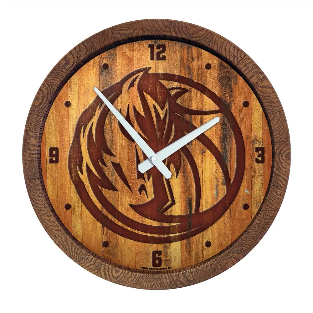 Dallas Mavericks: "Faux" Barrel Top Clock
