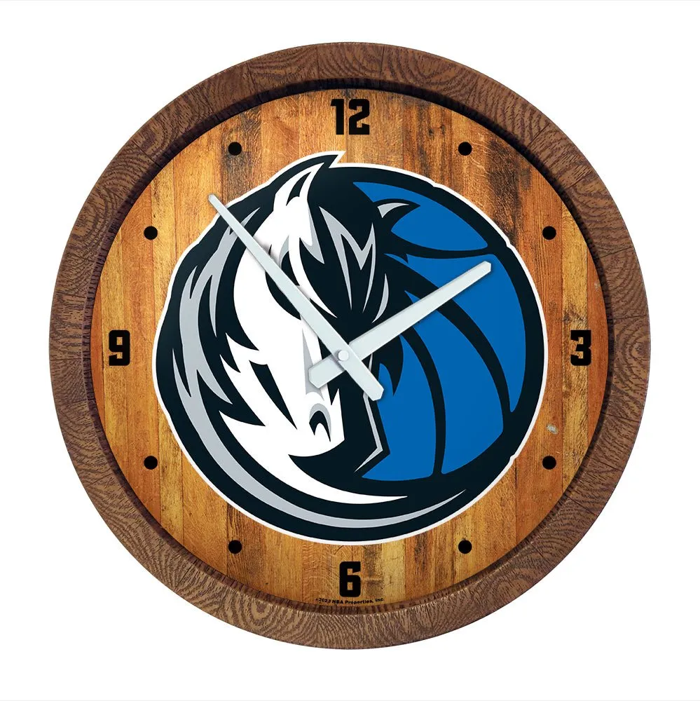Dallas Mavericks: "Faux" Barrel Top Clock