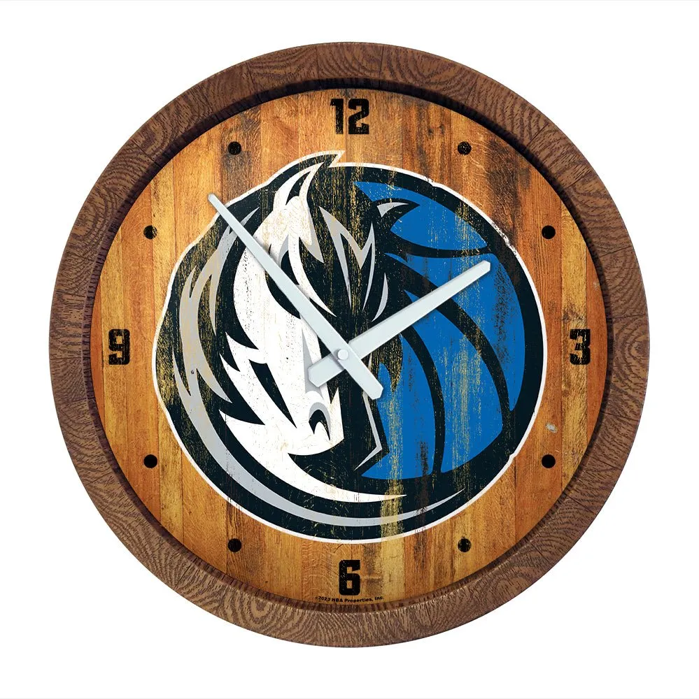Dallas Mavericks: "Faux" Barrel Top Clock