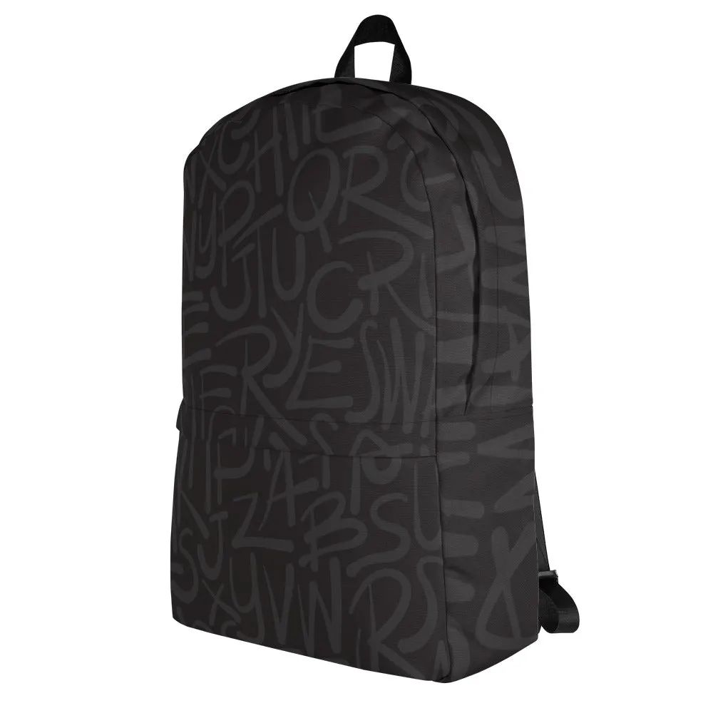 Dark Alphabet - Sustainably Made Backpack