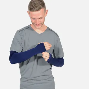 Dark Blue Sleeves with Thumbhole - Adult