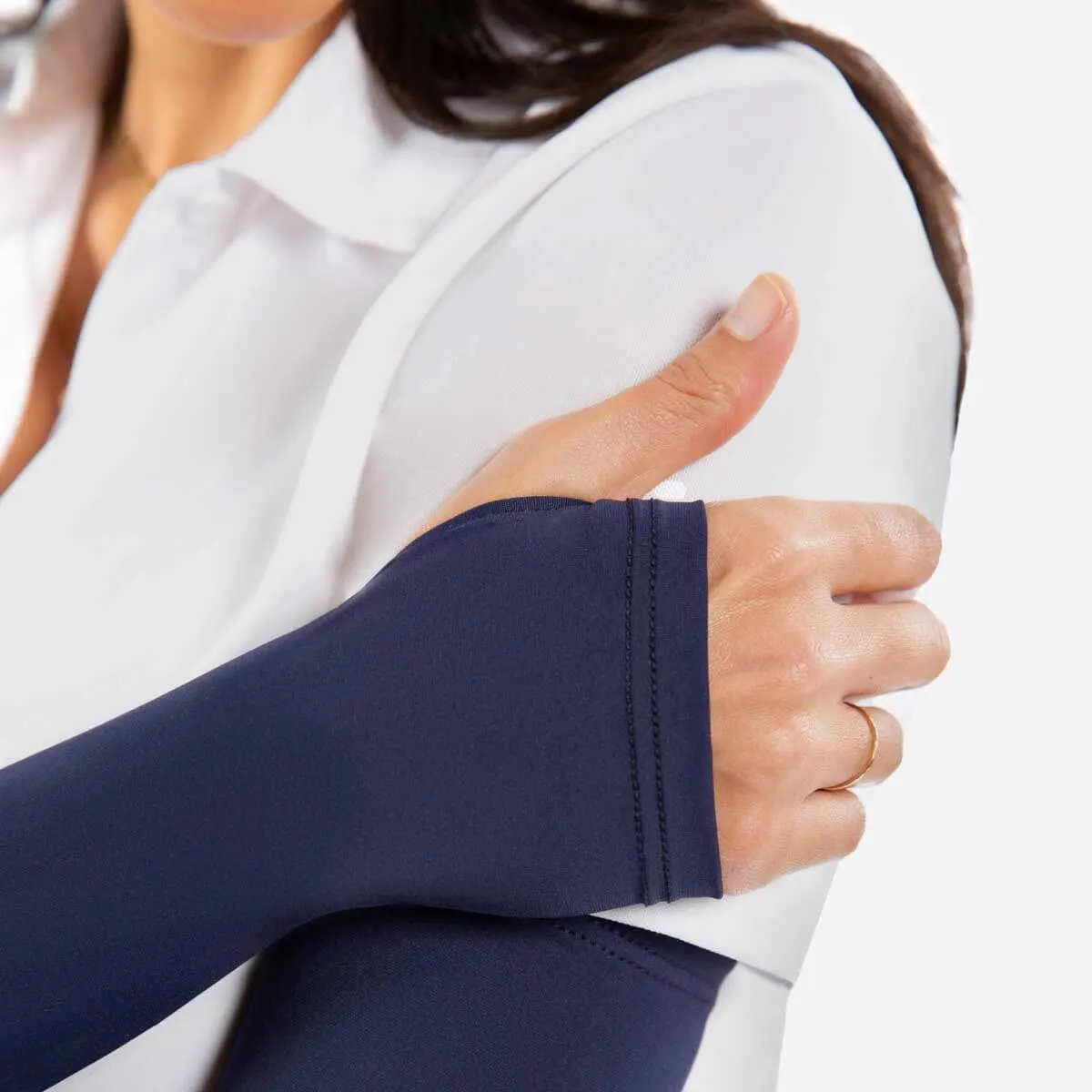 Dark Blue Sleeves with Thumbhole - Adult
