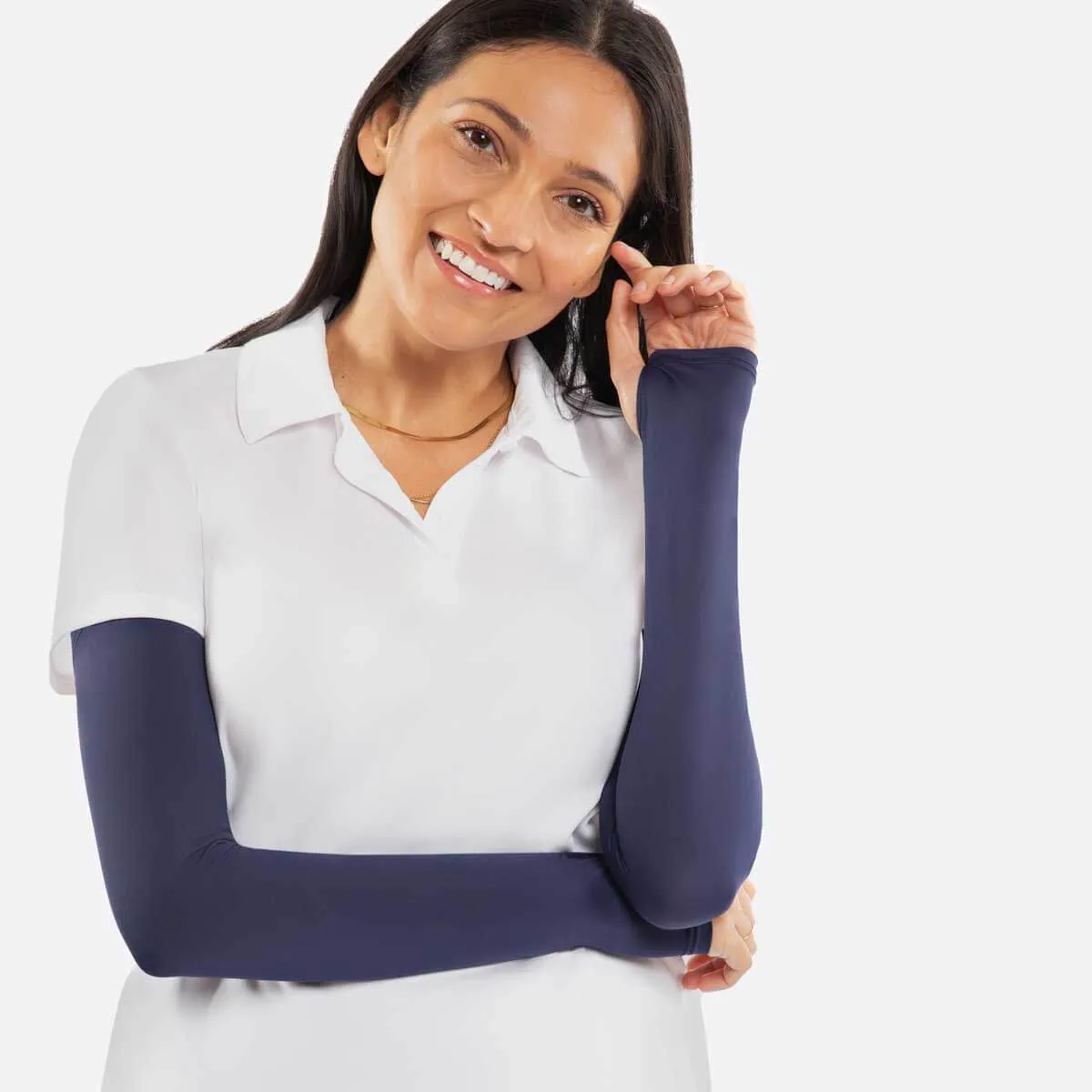 Dark Blue Sleeves with Thumbhole - Adult