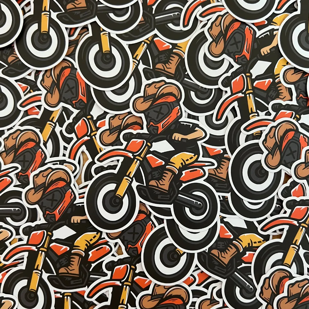 Dirt Bike Cowboy Sticker